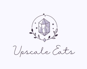 Luxe Wreath Gemstone logo design