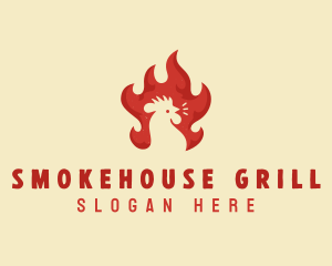 Chicken Flaming BBQ logo