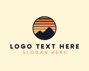 Mountain Sunset Stripe logo