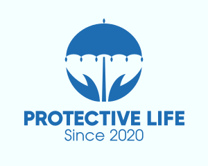 Blue Umbrella Protection logo design