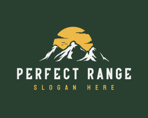 Mountain Sunset Peak logo design