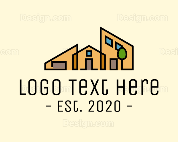 Geometric House Residential Logo