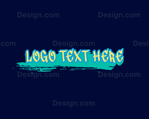 Neon Paint Brush Logo