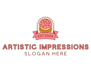 Donut Dessert Sweet logo design