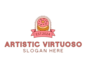 Donut Dessert Sweet logo design