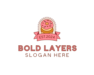 Donut Dessert Sweet logo design