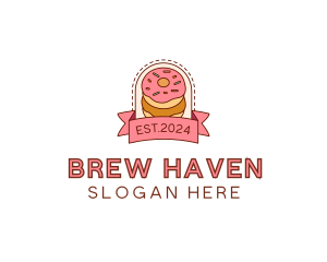 Donut Dessert Sweet logo design