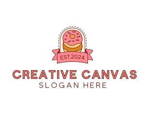 Donut Dessert Sweet logo design