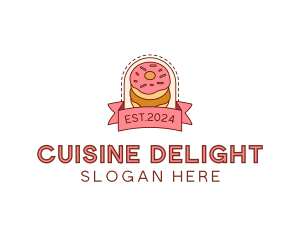 Donut Dessert Sweet logo design