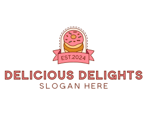 Donut Dessert Sweet logo design