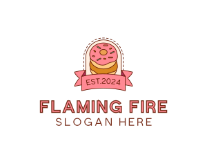 Donut Dessert Sweet logo design