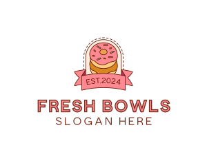 Donut Dessert Sweet logo design