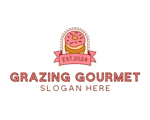 Donut Dessert Sweet logo design