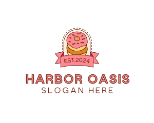 Donut Dessert Sweet logo design