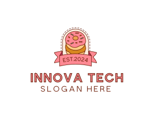 Donut Dessert Sweet logo design