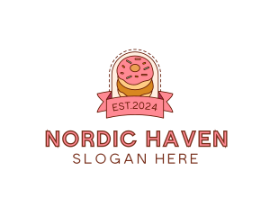 Donut Dessert Sweet logo design