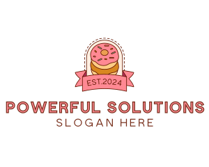 Donut Dessert Sweet logo design