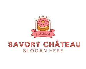 Donut Dessert Sweet logo design