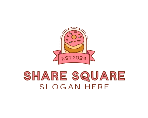 Donut Dessert Sweet logo design