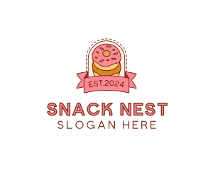 Donut Dessert Sweet logo design