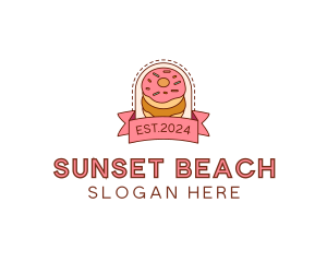 Donut Dessert Sweet logo design