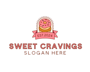 Donut Dessert Sweet logo design