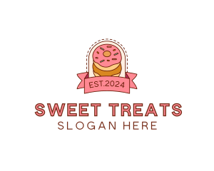 Donut Dessert Sweet logo design