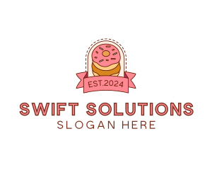 Donut Dessert Sweet logo design