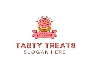 Donut Dessert Sweet logo design