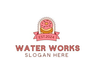 Donut Dessert Sweet logo design