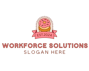 Donut Dessert Sweet logo design