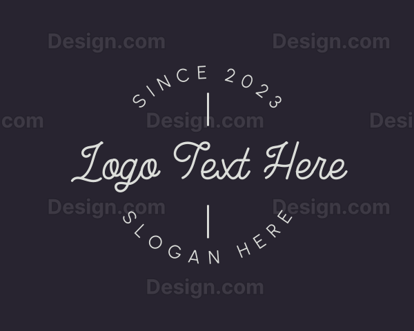 Cursive Round Business Logo