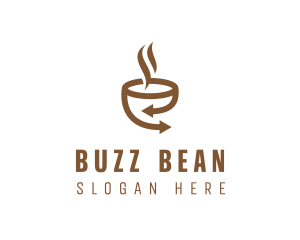 Brown Coffee Arrow logo design