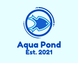 Blue Spear Fish logo design