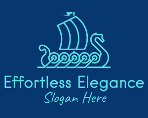 Outline Viking Boat  Logo