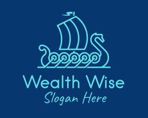 Outline Viking Boat  Logo