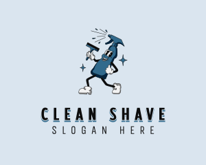 Spray Clean Housekeeper logo design