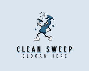 Spray Clean Housekeeper logo design