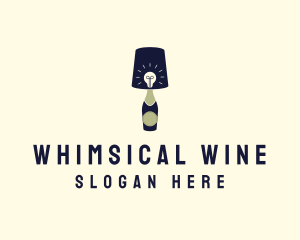 Lampshade Bulb Wine Tavern logo design