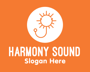 Orange Sunny Stethoscope Logo
