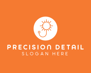 Orange Sunny Stethoscope logo design