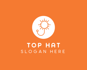 Orange Sunny Stethoscope logo design