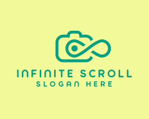 Camera Lens Infinity logo design