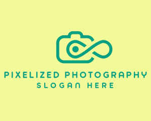 Camera Lens Infinity logo design