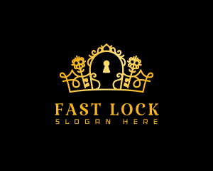 Royal Key Crown logo design