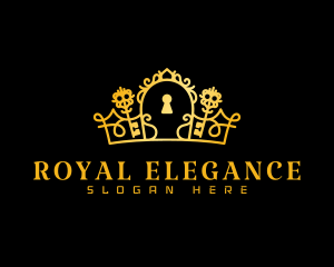 Royal Key Crown logo design