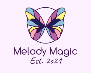 Multicolor Butterfly Mosaic Logo