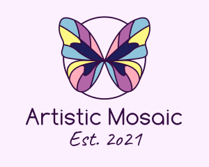 Multicolor Butterfly Mosaic logo