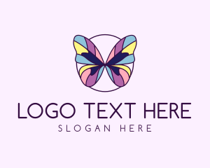 Multicolor Butterfly Mosaic logo