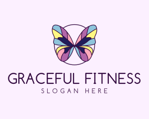 Multicolor Butterfly Mosaic logo